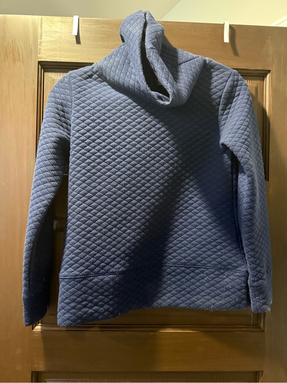 Quilted Cowl Neck Sweater